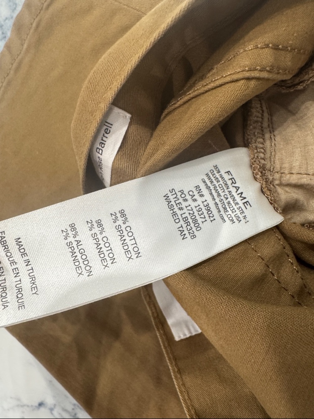 Frame Denim Women’s Ultra High Rise Tan wash ankle Barrel Jeans size 30 like new - Picture 7 of 8